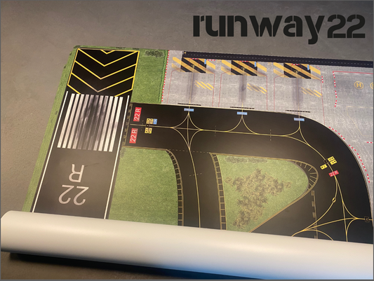 Flughafen/Airport Matte 1:400 / 1:500, 200x100cm für Flugzeugmodelle. TOP-Diorama!